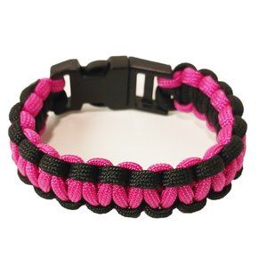 Paracord Bracelet in Pink and Black